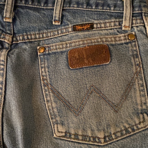 Wrangler Naturally Distressed Vintage Blokecore Denim Jeans 34/32 - Picture 10 of 16